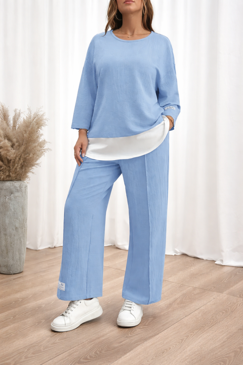 Sky Blue Women’s Soft Lounge Wear Suit
