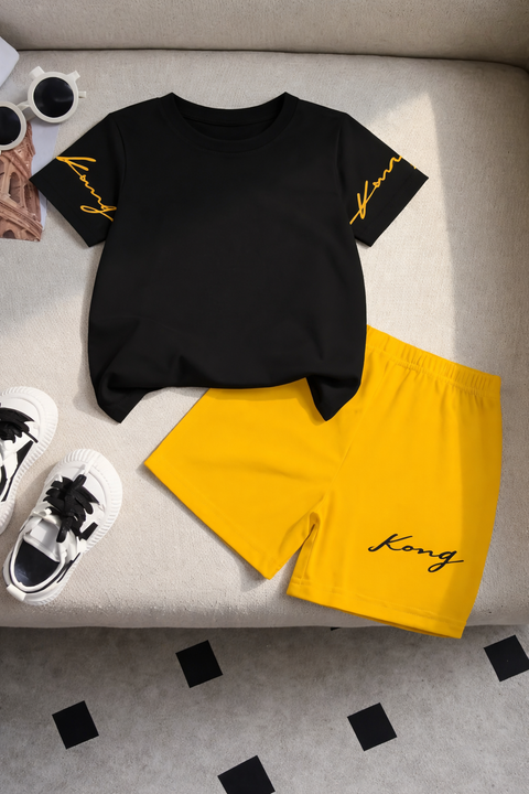 Black King Signature Kids T-Shirt & Short