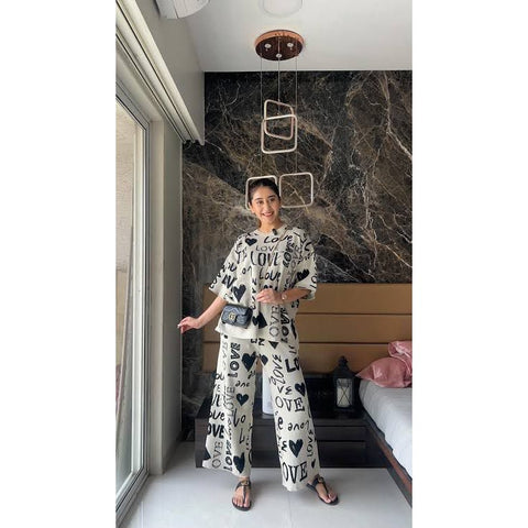 All Over Love Printed The Ultimate Dream Wear Sleep Suit