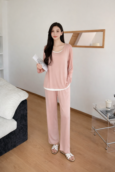 Pink Women’s Soft Lounge Wear Suit