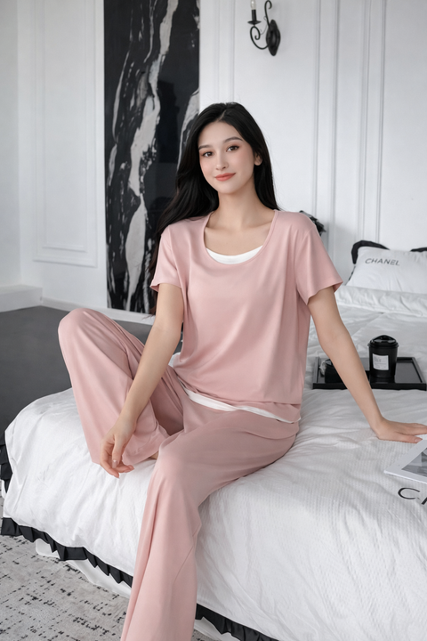 Pink Women’s Soft Lounge Wear Suit