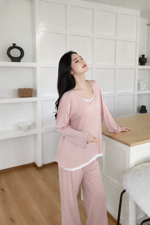 Pink Women’s Soft Lounge Wear Suit