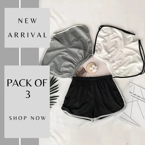 Pack of 3 Classic Plain Shorts for Ladies – Soft & Versatile