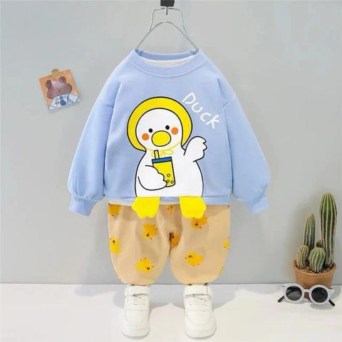 Blue Duck Printed Kids Winter Track Suit