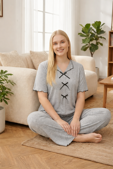 Grey Women’s Soft Lounge Wear Suit