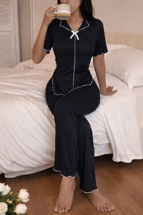 Black Women’s Soft Lounge Wear Suit