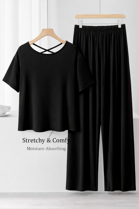 Black Women’s Soft Lounge Wear Suit