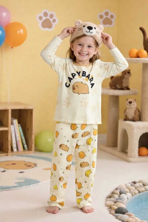 Off White Capy Bara Printed Kids Suit