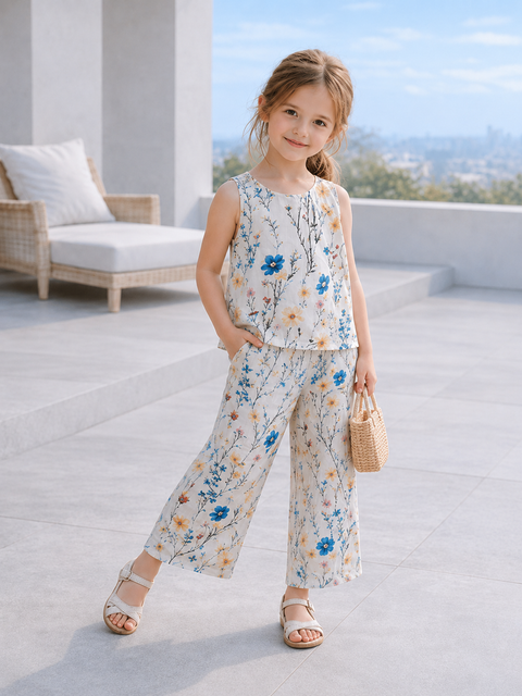 Girls Wild flower Summer Outfit