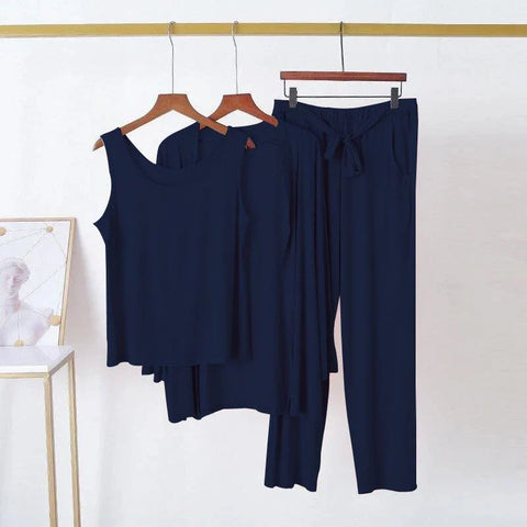 Navy Blue 3 Piece Night suit