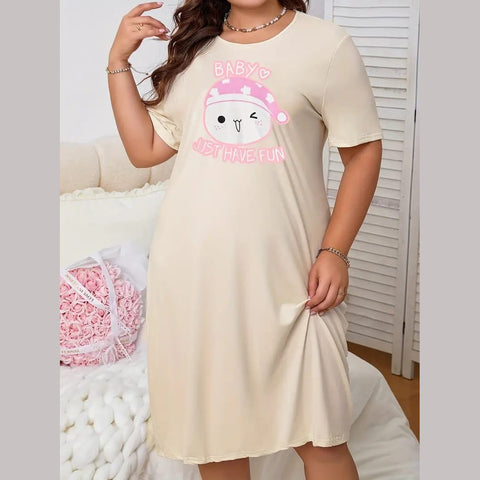 Skin Baby Kitty Print Long Shirt For Her (OM-1109)