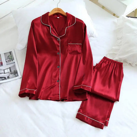 Women’s Luxury Silk Night Suit – Soft & Comfortable Nightwear