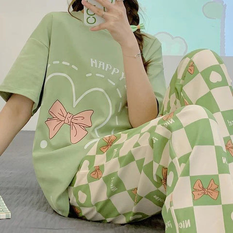 Happy Day Printed Half Sleeves Night Suit The Ultimate Dream Wear Sleep Suit