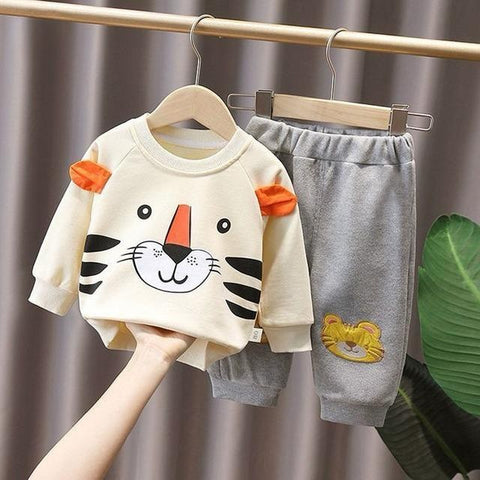 White lion Printed Kids Winter Track Suit